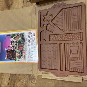 Longaberger 1996 Gingerbread House Cookie Mold Country Cabin Pottery # 33090